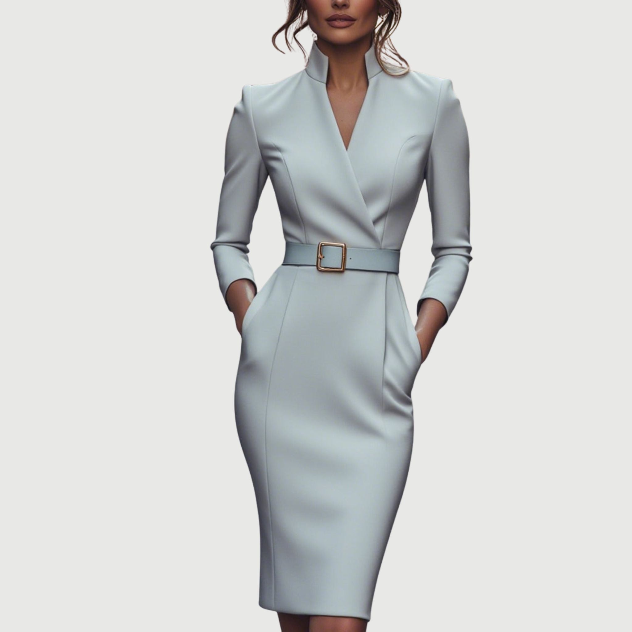 Valentina™ | Abito Nero Raffinato con Cintura