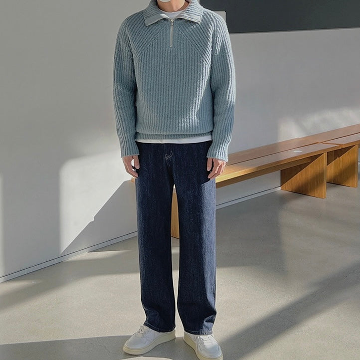 Valentina™ | Pullover Azure a quarti di zip.