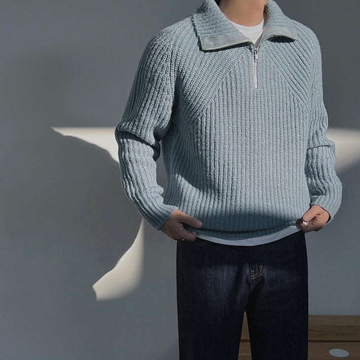 Valentina™ | Pullover Azure a quarti di zip.