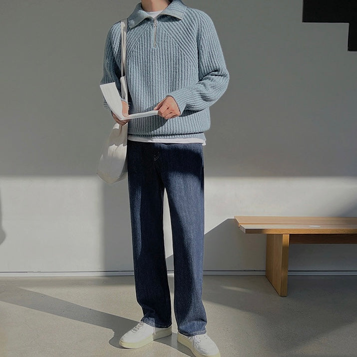 Valentina™ | Pullover Azure a quarti di zip.