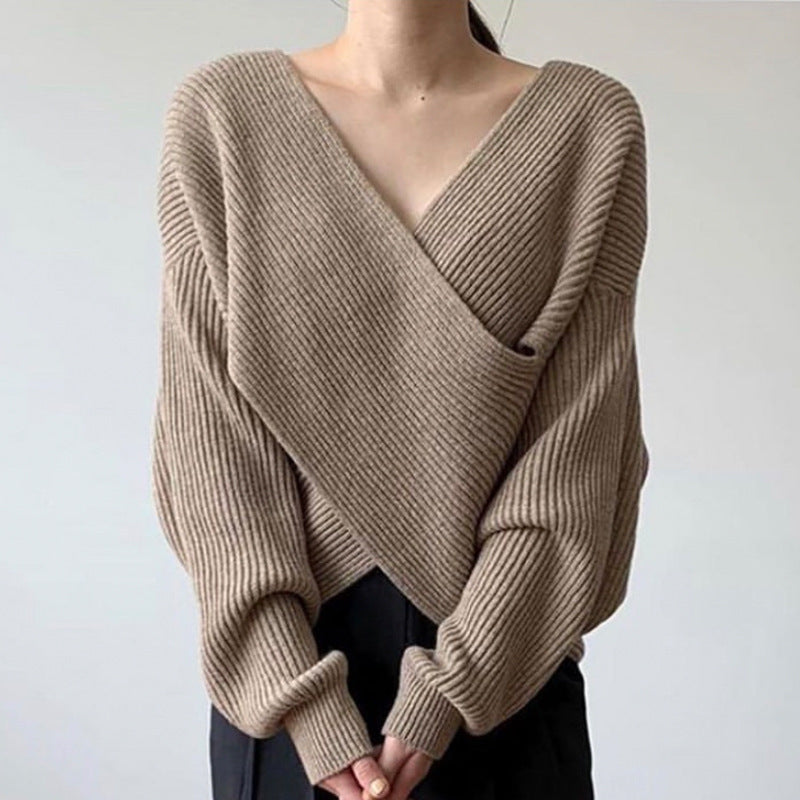 Valentina™ | Pull in maglia incrociata chic