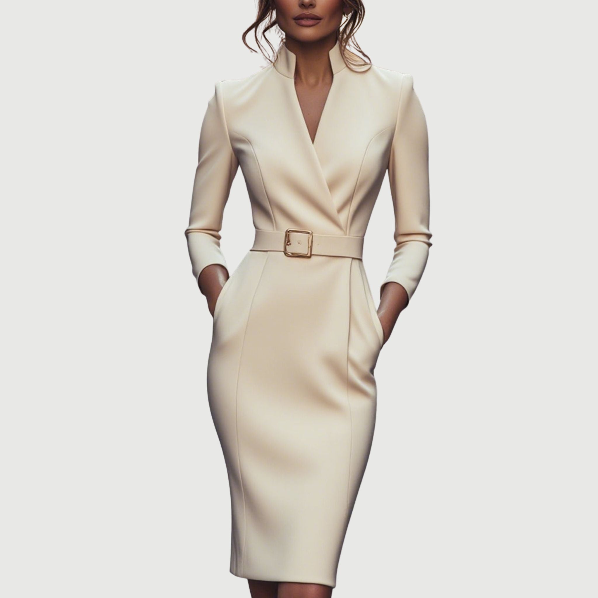 Valentina™ | Abito Nero Raffinato con Cintura