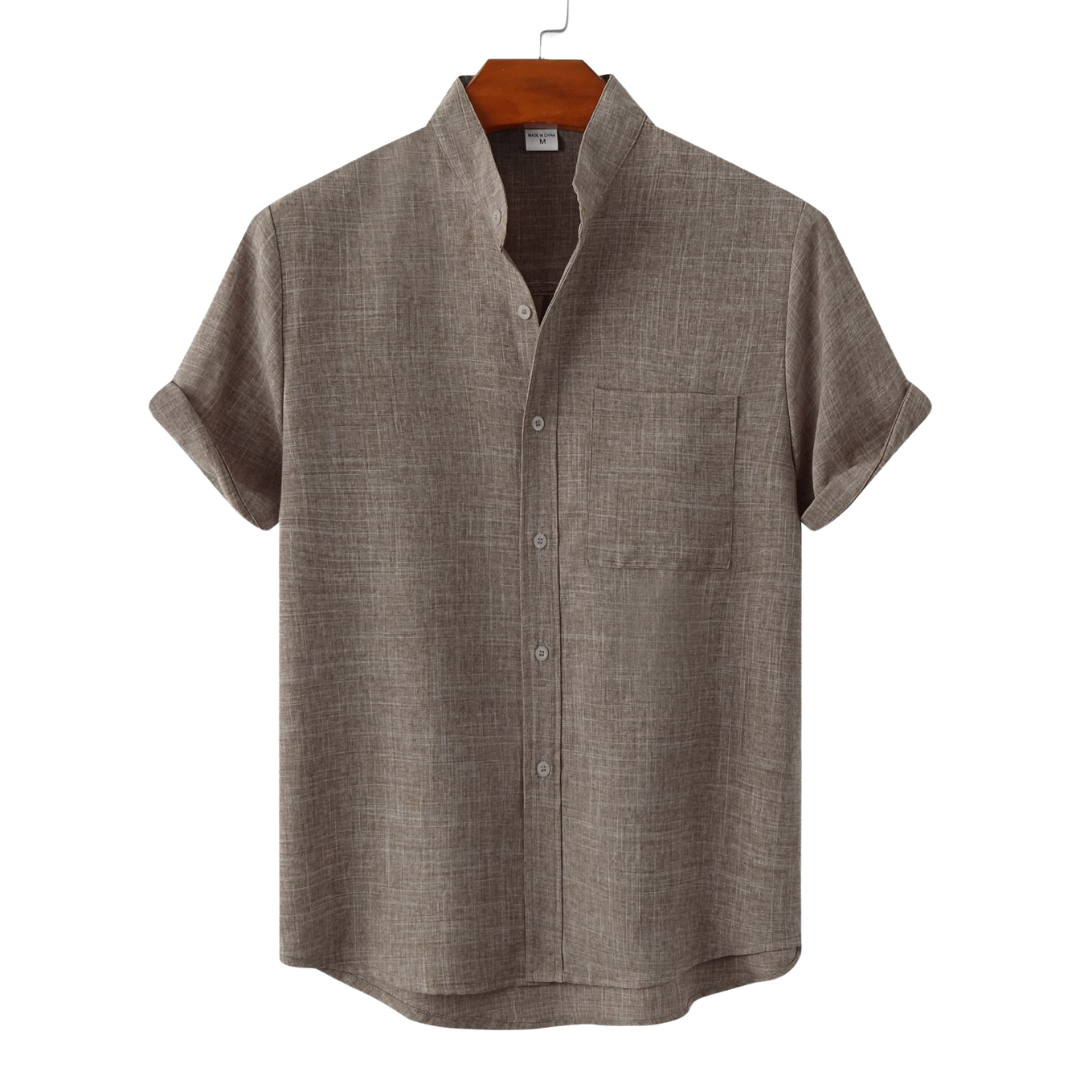 Valentina™ | Camicia in cotone unita con bottoni.