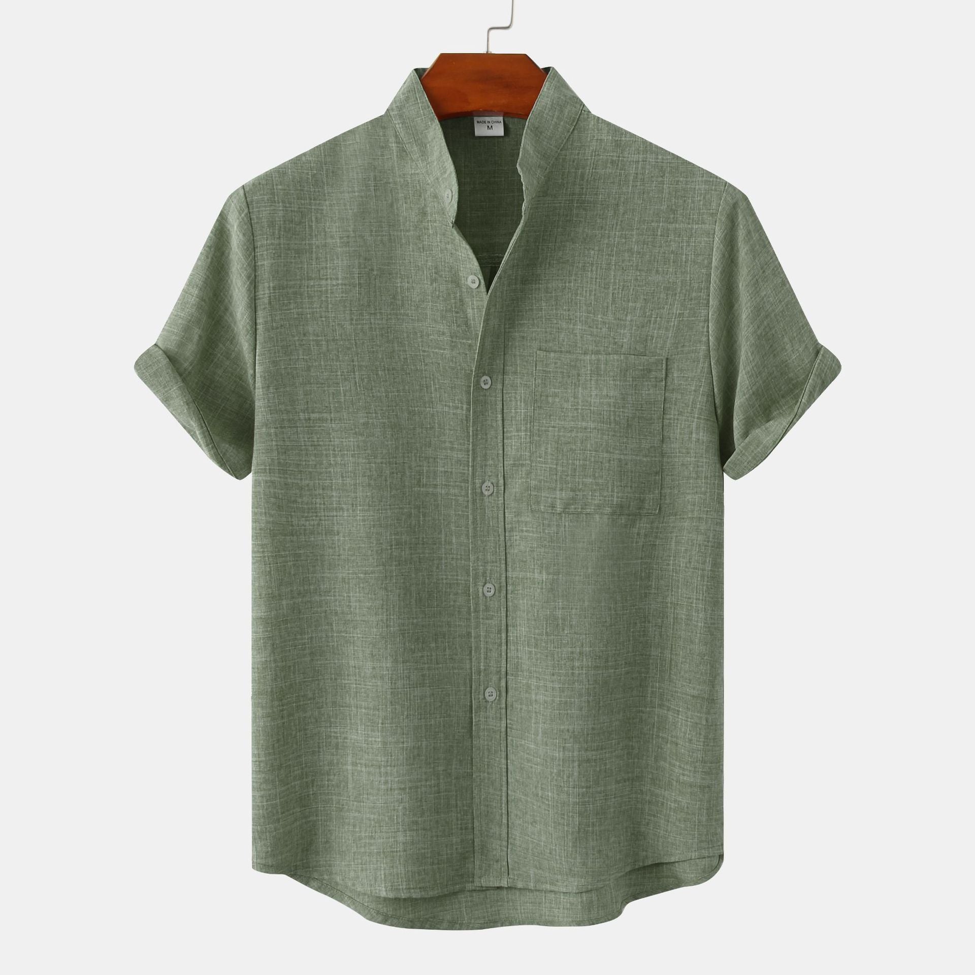 Valentina™ | Camicia in cotone unita con bottoni.