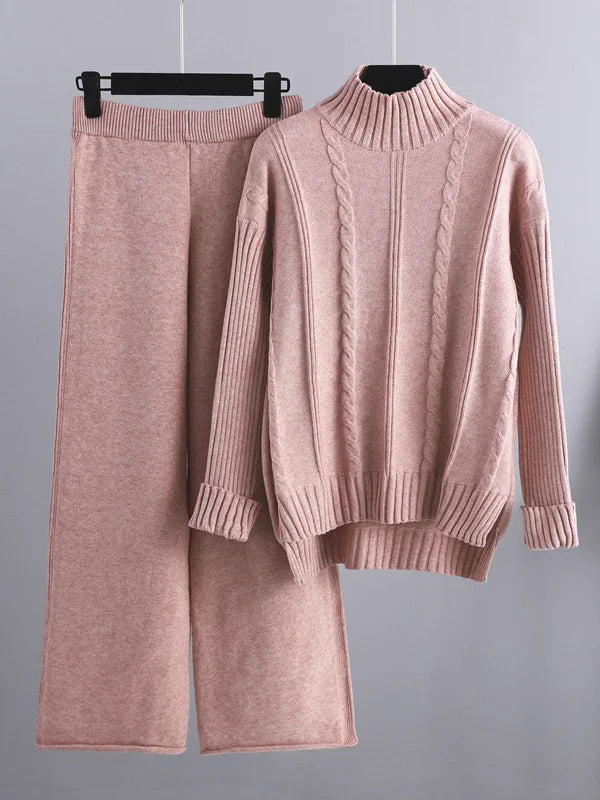 Valentina™ | Completo due pezzi Lounge in maglia a treccia