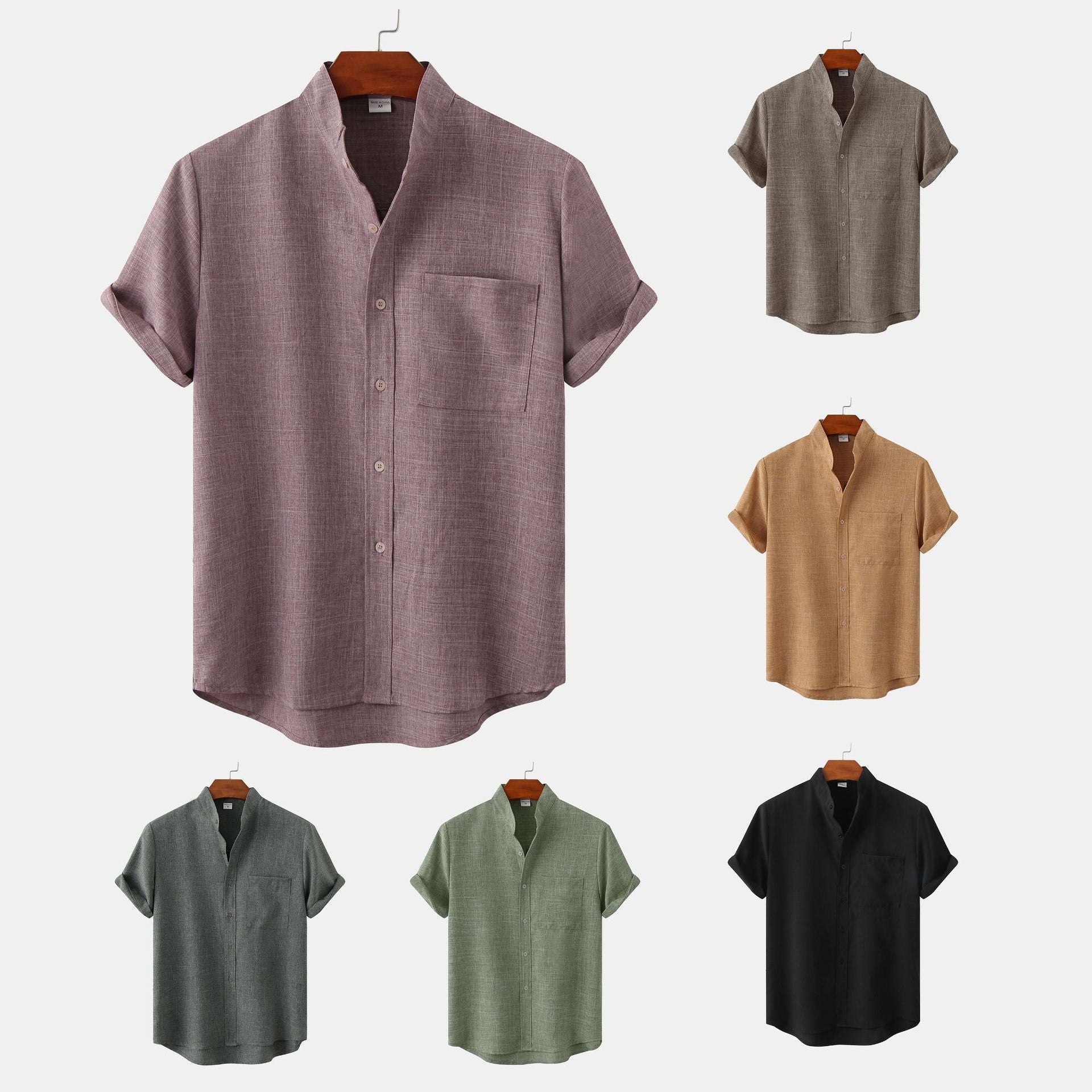 Valentina™ | Camicia in cotone unita con bottoni.
