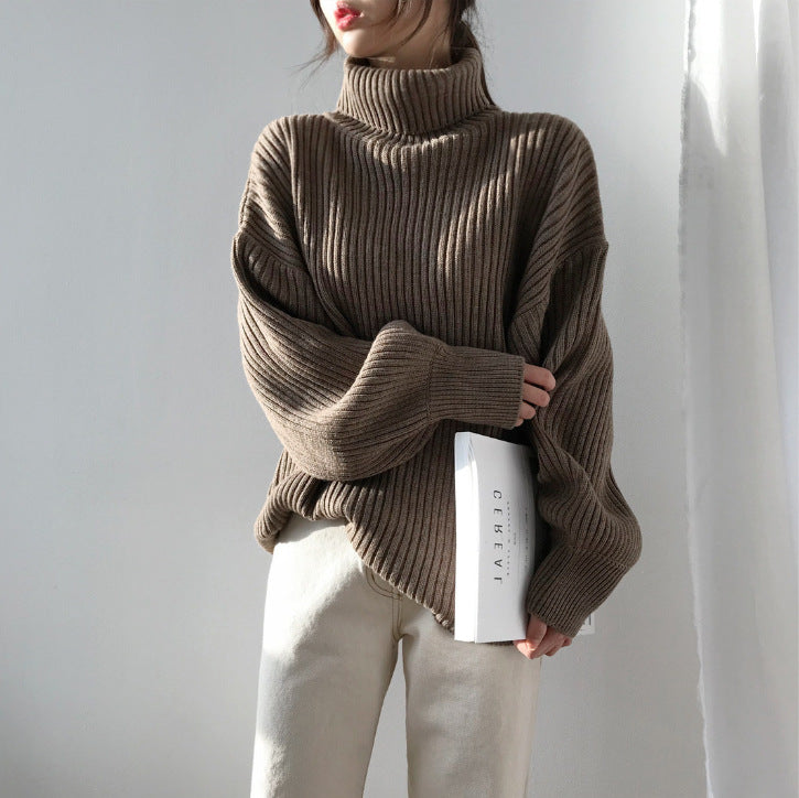 Valentina™ | Pullover di lusso con colletto alto e maniche a palloncino