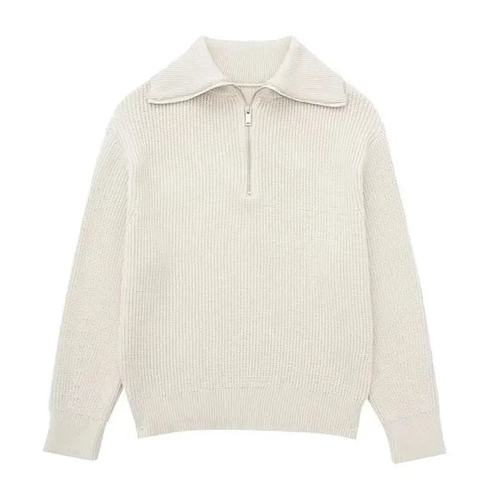 Valentina™ | Maglione a righe con zip
