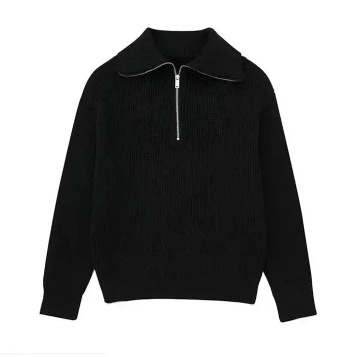 Valentina™ | Maglione a righe con zip