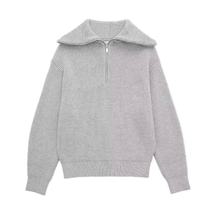 Valentina™ | Maglione a righe con zip