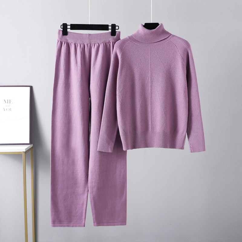 Valentina™ | Completo due pezzi Lounge in maglia a treccia