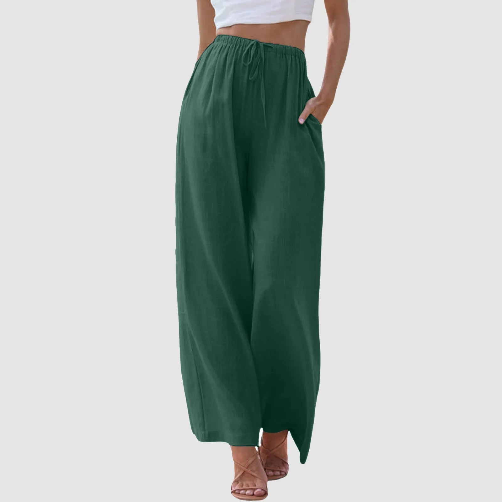 Valentina™ | Pantaloni a vita alta a gamba larga