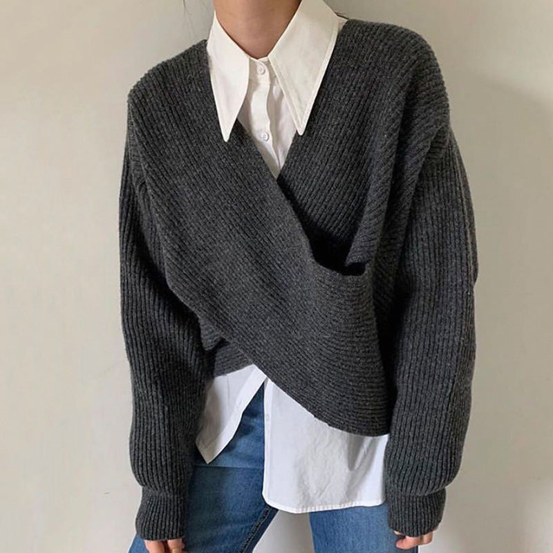 Valentina™ | Pull in maglia incrociata chic