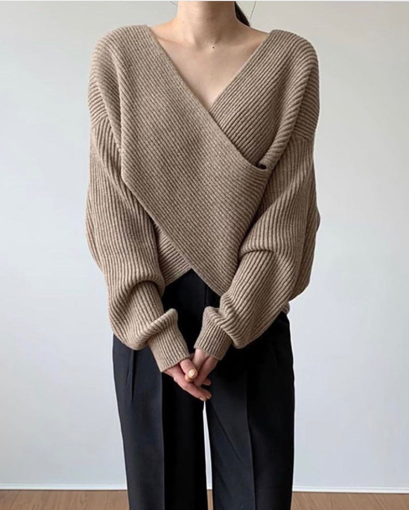 Valentina™ | Pull in maglia incrociata chic