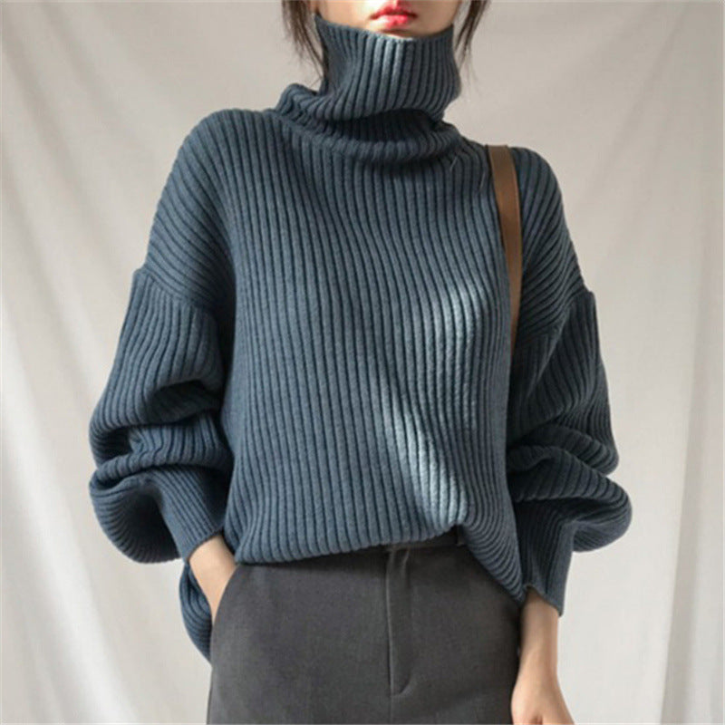 Valentina™ | Pullover di lusso con colletto alto e maniche a palloncino