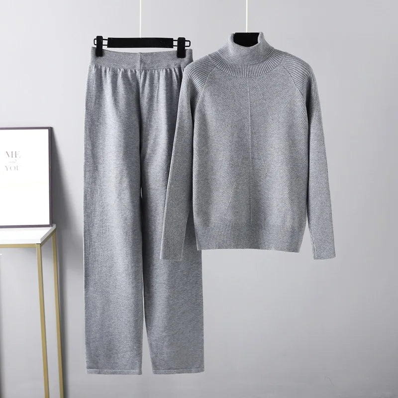 Valentina™ | Completo due pezzi Lounge in maglia a treccia