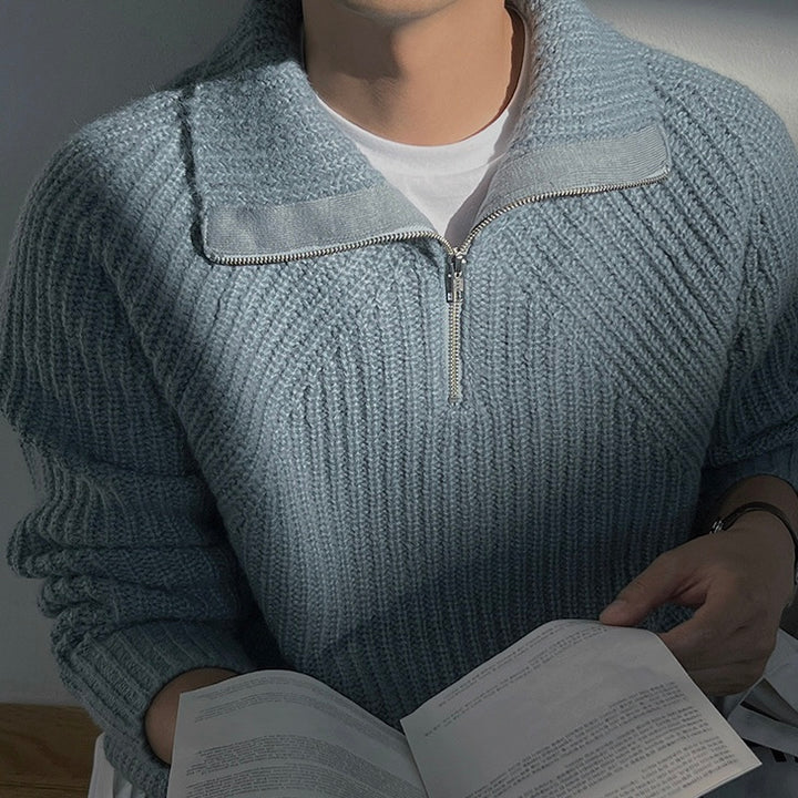 Valentina™ | Pullover Azure a quarti di zip.