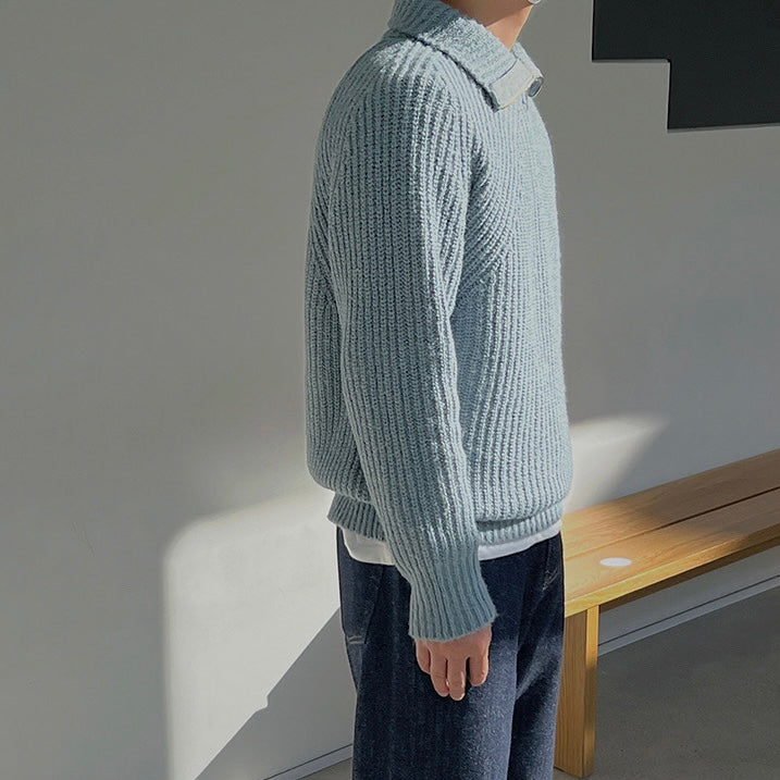 Valentina™ | Pullover Azure a quarti di zip.